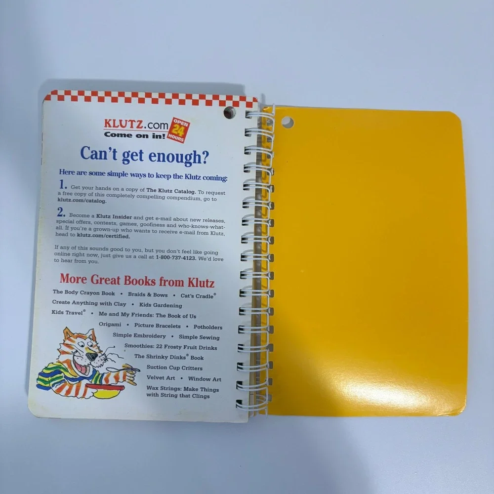 Klutz Kids Cooking Spiral Bound Cookbook Kids Great Used Condition 0-932592-14-7